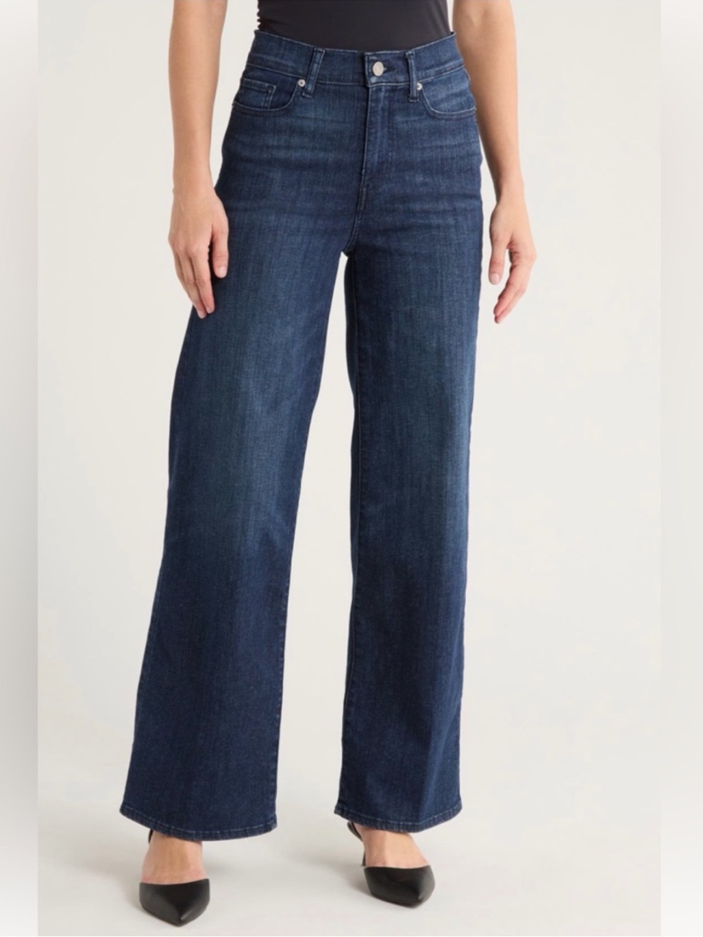 Frame Le Slim Plazzo Denim Jeans High Rise Full Length Color Guilty Size 28